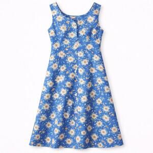 True Vintage 1970s blue and yellow floral dress Grannycore Cottagecore coquette